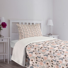 Leopards Pomegranate Palms Bedspread Set