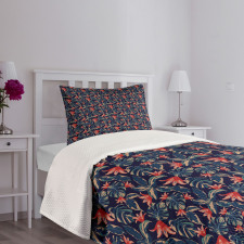 Tropical Jungle Blossoms Bedspread Set
