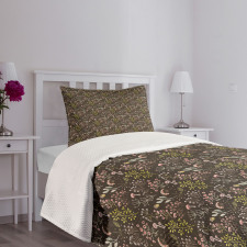 Forest Foliage Blossoming Bedspread Set