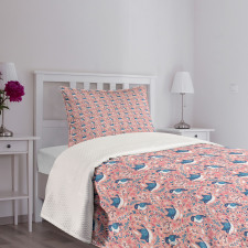 Spring Garden Bird Beauty Bedspread Set