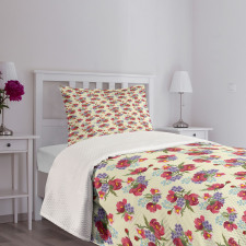 Shabby Garden Blossoms Bedspread Set