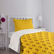 Geometric Honey Lover Bedspread Set