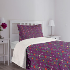 Various Spring Flowers Bedspread Set