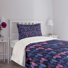 Polygonal Cocktail Art Bedspread Set