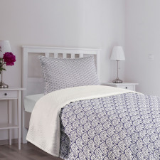 Floral Geometric Circles Bedspread Set