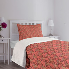 Vintage Look Geometric Art Bedspread Set