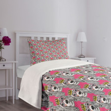 Doodle Puppy Bedspread Set