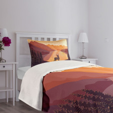 Bird Mountain Reindeer Bedspread Set