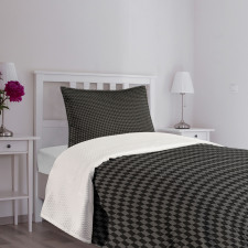 Simple Greyscale Argyle Bedspread Set