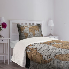 Countries Continents Bedspread Set