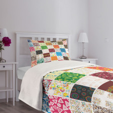 Patchwork Retro Style Bedspread Set