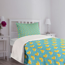 Cartoon Ducks Bedspread Set