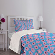 Feminine Exotic Hibiscus Bedspread Set