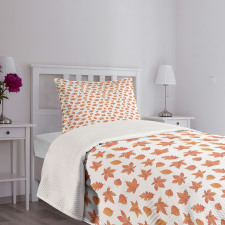 Various Leaf Pattern Bedspread Set