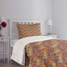 Autumn Nature Foliage Bedspread Set