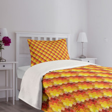 Creative Warm Toned Motif Bedspread Set