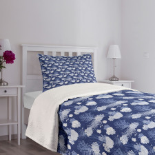 Various Shapes Sea Corals Bedspread Set