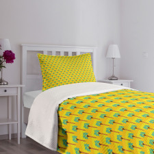 Exotic Coconut Trees Pattern Bedspread Set