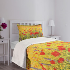 Field with Poppies Farm Bedspread Set