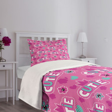 Crown Pattern Flower Bedspread Set