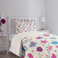 Bowtie Ladybird Cat Fun Bedspread Set