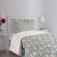 Vintage Peonies and Anchors Bedspread Set