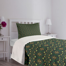 Tribal Motifs and Shapes Print Bedspread Set