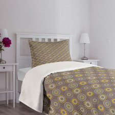 Pastel Tone Sun Motif Bedspread Set