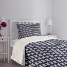 Orient Damask Inspired Pattern Bedspread Set