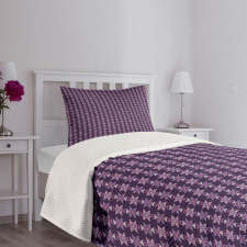 Monotone Style Small Squares Bedspread Set