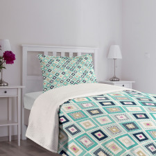 Dots Rhombus Diamond Bedspread Set