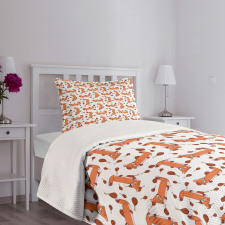 Cartoon Pattern Meat and Animal Bedspread Set