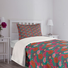 Cheerful Blooming Petals Bedspread Set