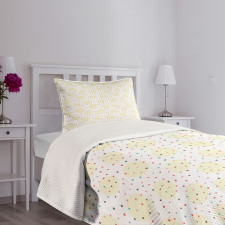 Colorful Random Spots Bedspread Set