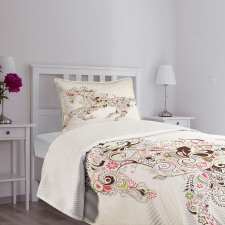 Floral Horse Paisley Bedspread Set