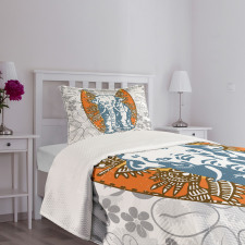 Surfboard and Elephant Bedspread Set