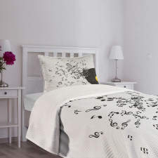 Flying Notes Album Dance Bedspread Set