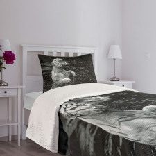 Exotic White Tiger Bedspread Set