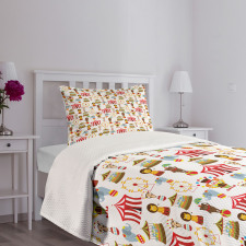 Circus Elephant Bear Bedspread Set