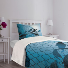 Flight of Dolphins Bedspread Set
