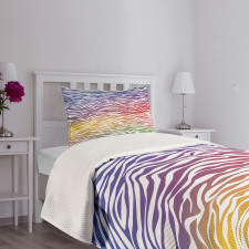 Abstract Zebra Skin Bedspread Set