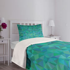 Triangle Mosaic Design Bedspread Set