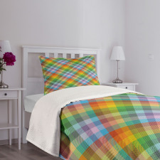 Colorful Summer Madras Style Bedspread Set