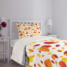 Seasonal Fall Leaves Bedspread Set