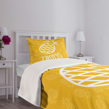 Exotic Pineapple Summer Bedspread Set