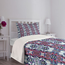 Rhythmic Modernized Tribal Bedspread Set