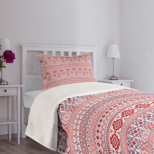 Repetitive Abstract Ethnic Bedspread Set