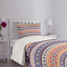 Mexican Inspired Lines Art Bedspread Set