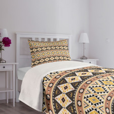 Mexican Lines and Triangles Bedspread Set