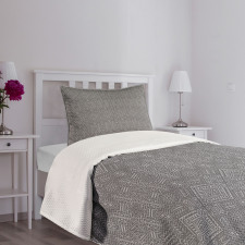 Symmetric Greyscale Motifs Bedspread Set